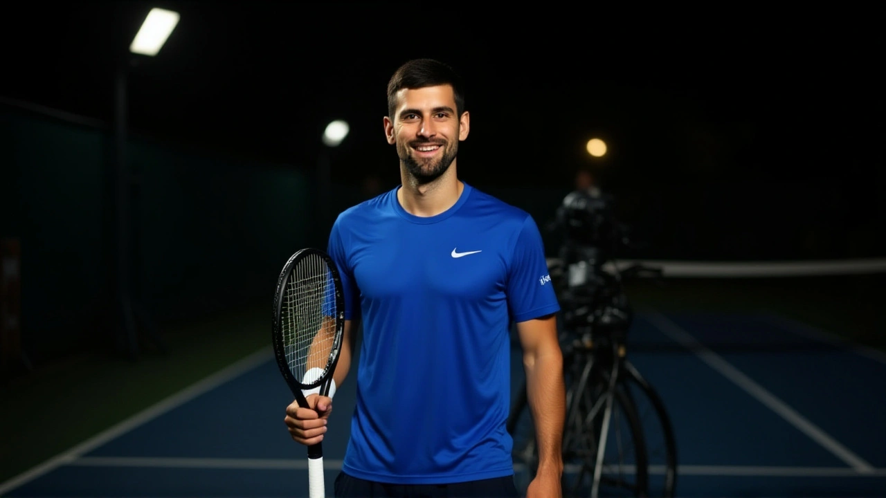 Djokovic pedala na Arc de Triomphe antes do duelo contra Moutet
